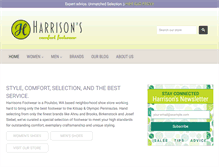 Tablet Screenshot of harrisonsfootwear.com